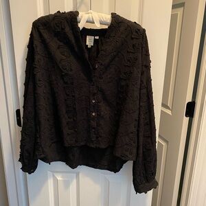 NWOT Cotton Eyelet shirt from Anthro. Size 4